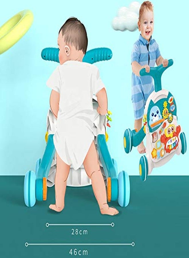 Sisliya Sit-to-Stand Walker with Activity Center – Multifunctional Baby Push Walker with Interactive Learning Table– Early Learning Infant Walker for Toddlers – Adjustable Wheel Speed. (SS-01) - Image 4