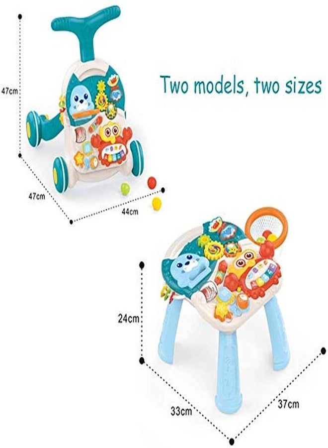 Sisliya Sit-to-Stand Walker with Activity Center – Multifunctional Baby Push Walker with Interactive Learning Table– Early Learning Infant Walker for Toddlers – Adjustable Wheel Speed. (SS-01) - Image 2