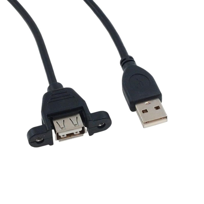 شحن من مراكز فرز قطعة واحدة كابل تمديد USB 2.0 / USB 3.0 ذكر إلى أنثى ممدد مزامنة البيانات بدون برغي موصل تركيب لوحة للكمبيوتر الطابعة القرص الصلب (USB 2.0 أنثى-ذكر 1.5 متر) جودة مكيفة لخليج - Image 1