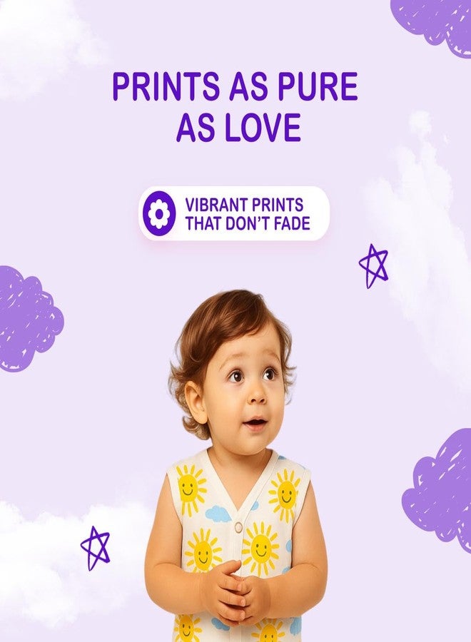 Kidbea® Newborn Baby Jhabla Unisex - Organic Cotton Muslin Top | Soft & Breathable Summer Wear for Boys & Girls | Butterfly, Tiger & Space Print Infant Clothing 0 to 3 Months - Image 4