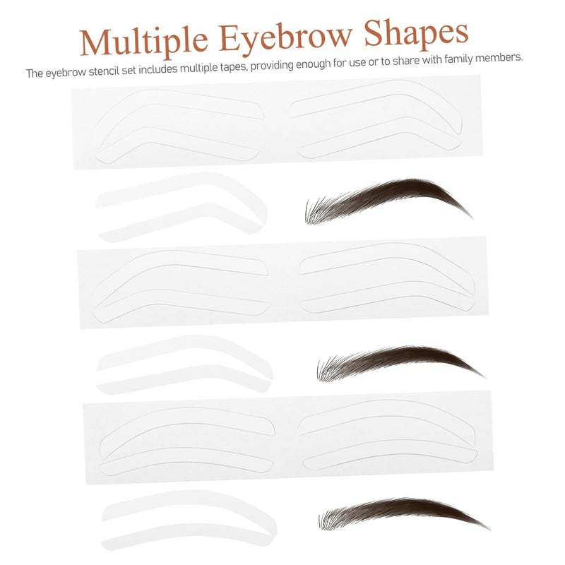 NOLITOY 12sheets Eyebrow Stencil Kit for Precise Brow Shaping Disposable Brow Templates for Makeup Application and Tattooing to Use Eyebrow Stickers for Women - Image 3