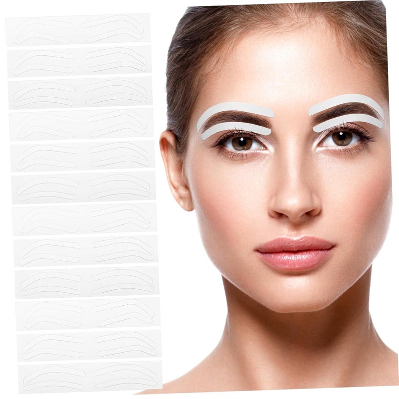 NOLITOY 12sheets Eyebrow Stencil Kit for Precise Brow Shaping Disposable Brow Templates for Makeup Application and Tattooing to Use Eyebrow Stickers for Women - Image 1