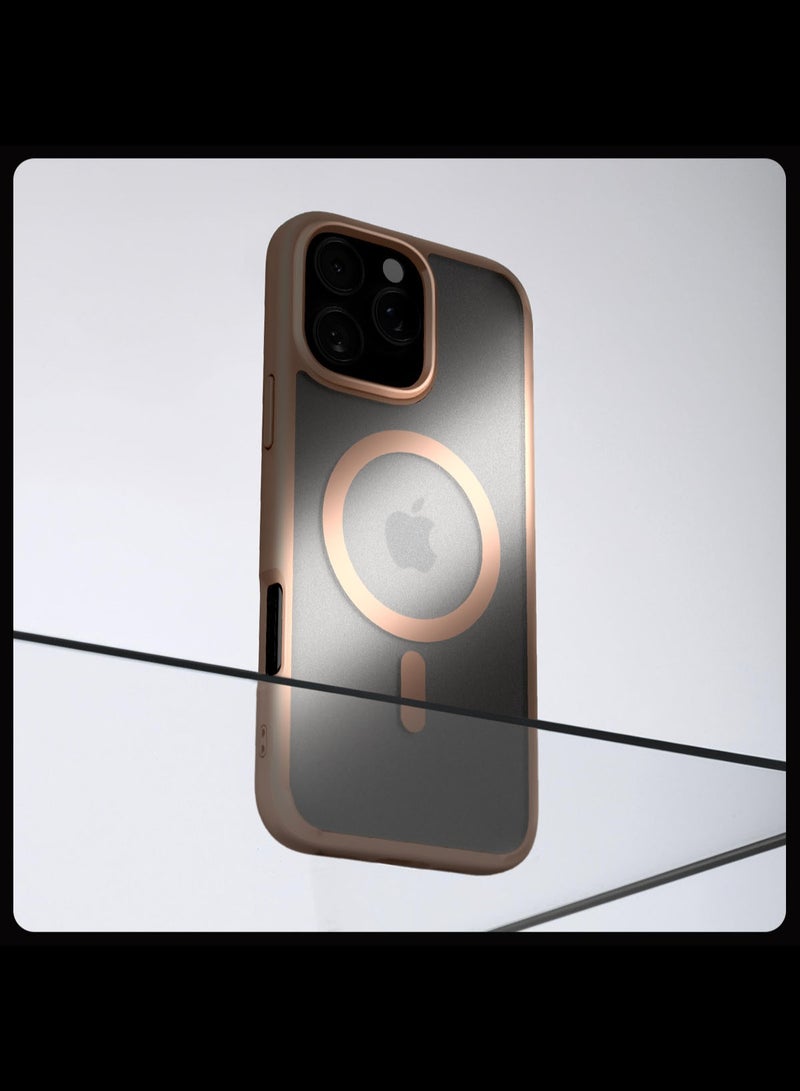 Spigen Ultra Hybrid MagFit for iPhone 16 Pro Case Cover with MagSafe (2024) Frost Rose Titanium - Image 3