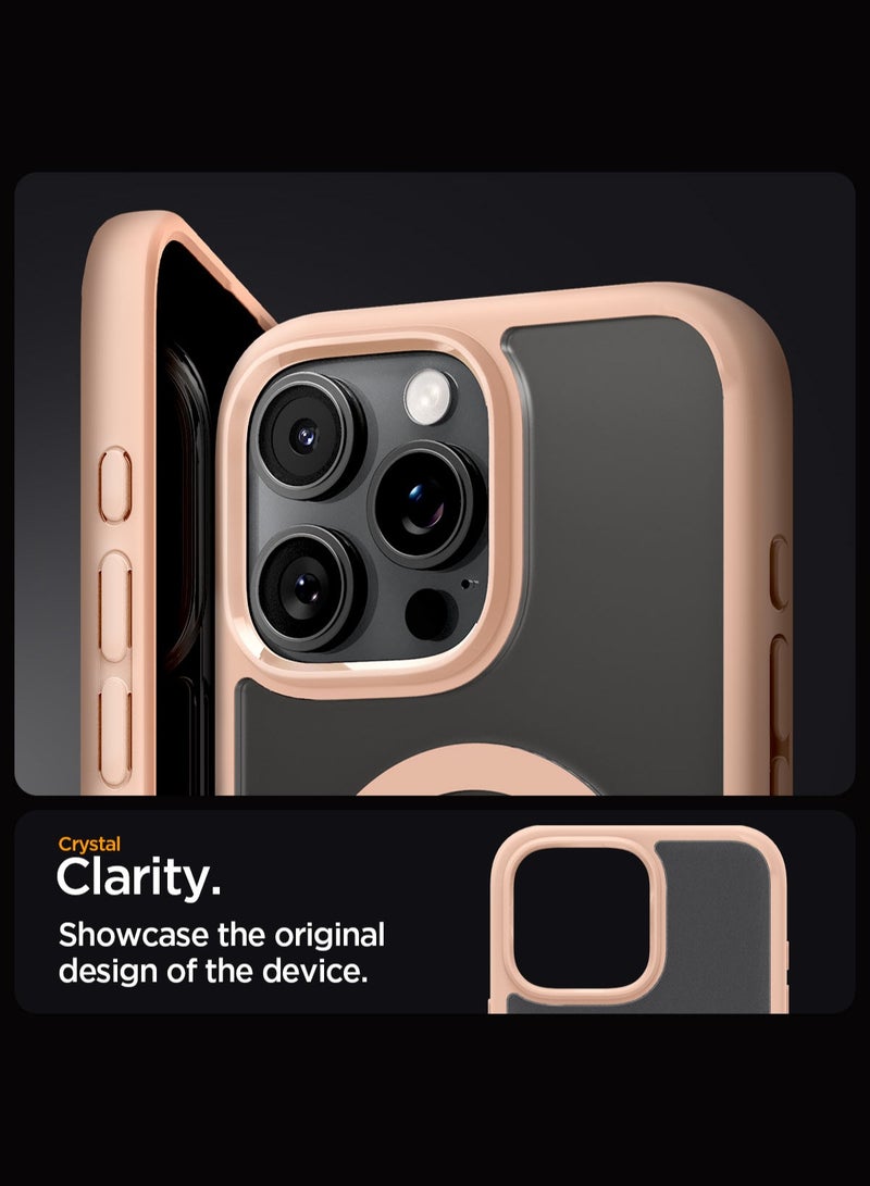 Spigen Ultra Hybrid MagFit for iPhone 16 Pro Case Cover with MagSafe (2024) Frost Rose Titanium - Image 4