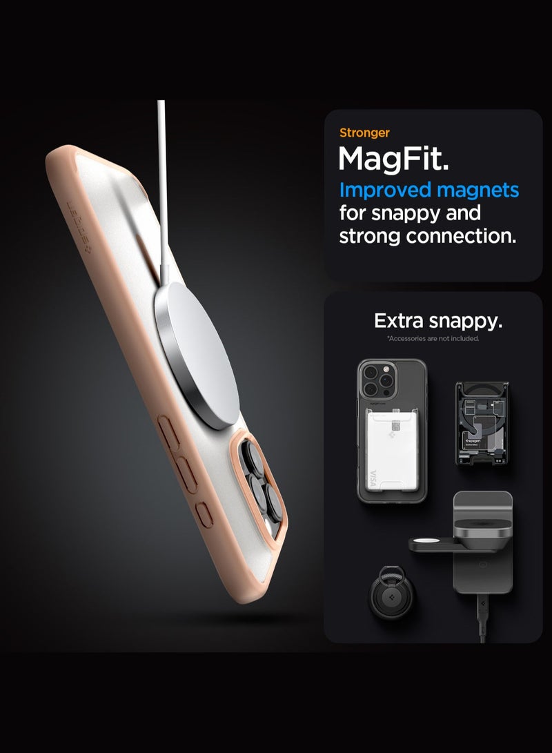 Spigen Ultra Hybrid MagFit for iPhone 16 Pro Case Cover with MagSafe (2024) Frost Rose Titanium - Image 5