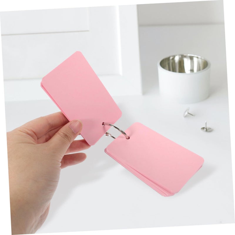 50 Blank Learning Flash Cards with Binder Rings for Students Note Taking Study Office DIY Projects - Image 5