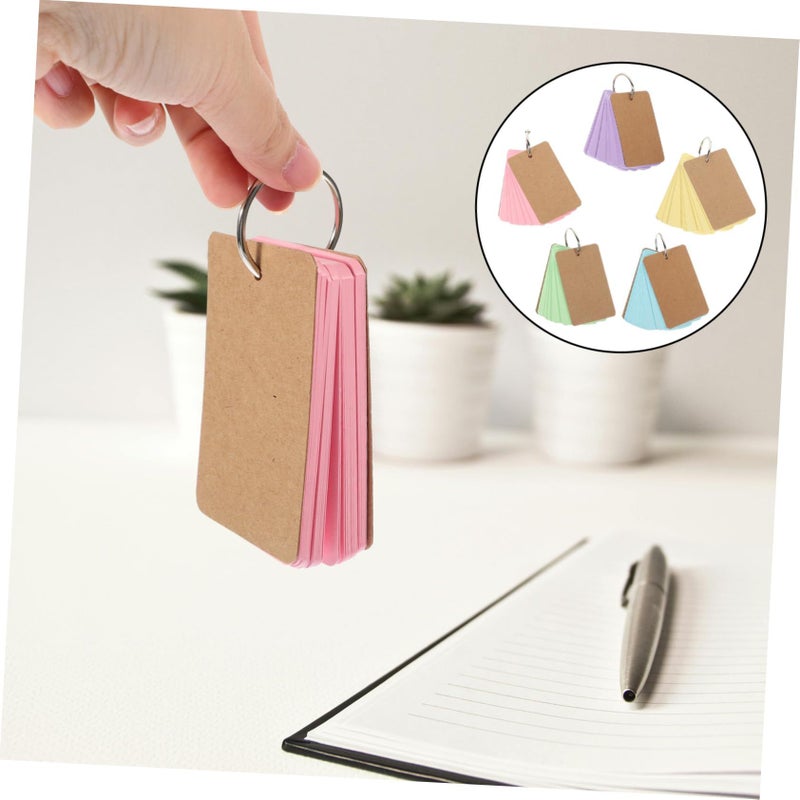 50 Blank Learning Flash Cards with Binder Rings for Students Note Taking Study Office DIY Projects - Image 4