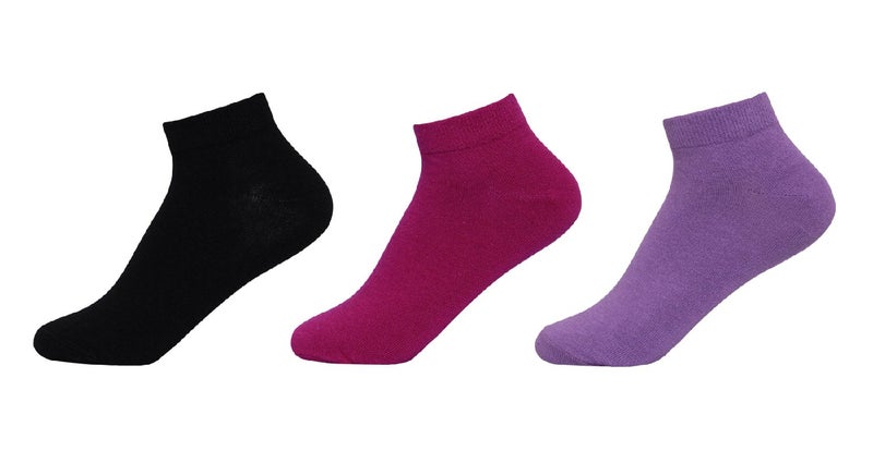 Supersox Women's Combed Cotton Sneaker Length Plain Socks (Wccp0919, Purple, Free Size, Ankle Length) - Image 1