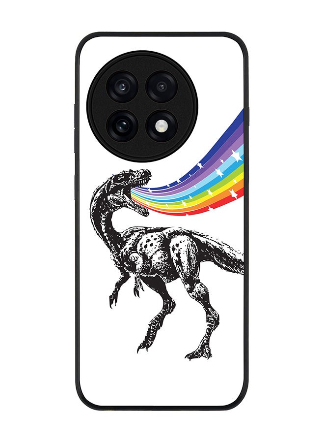 Stylizedd For OnePlus 13R / Ace 5 Pro Case,Slim fit Camera Protection, Shockproof Thin Phone cover  - Rainbow Dino