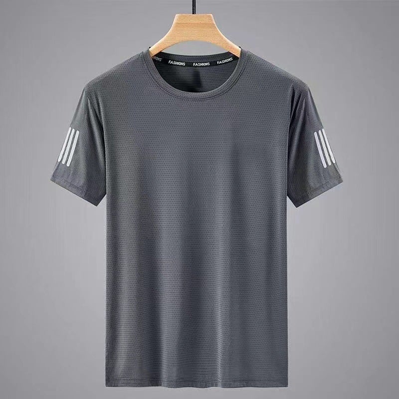 Men'S Printed Short-Sleeved T-Shirt Plus Size Plus Size Summer Korean Style Slim-Fit Trendy Handsome Round Neck - Image 1