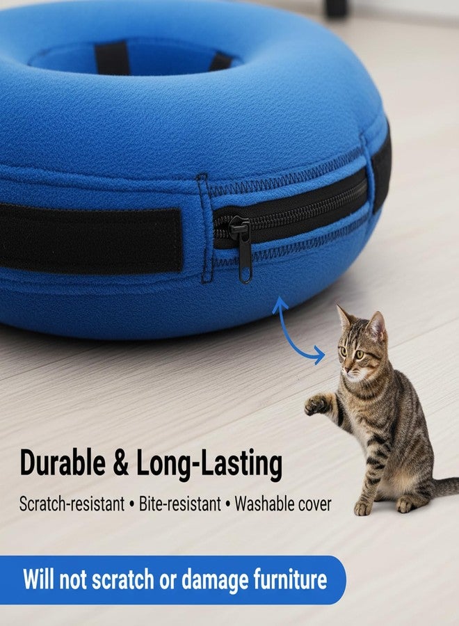 Suny Smiling Inflatable Dog Cone Collar Alternative, Soft Dog Cone for Medium Large Dogs and Cats,Pet Neck Recovery ECollar Donut Collar After Surgery (Blue, M2) - Image 4