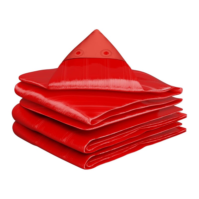 Kuber Industries Kuber Industries Tirpal 15x18 Feet Waterproof Tarpaulin Sheet 120 GSM Tadpatri Tharpai EcoFriendly Tent Tirpal Thadika Thappi Tarp Lightweight Premium Tirpal Red - Image 1