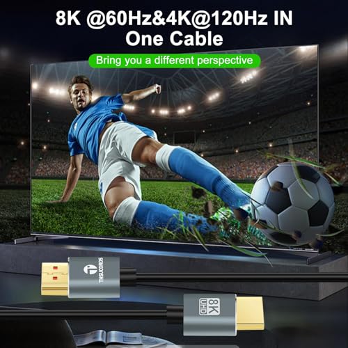 Thsucords Ultra Thin 8K 4K HDMI Cables 16FT 10 Pack Slim Flexible Soft High Speed HDMI 21 Lead Support 4K120Hz 8K60Hz 48Gbps for Roku TVHDTVPS5Bluray - Image 3