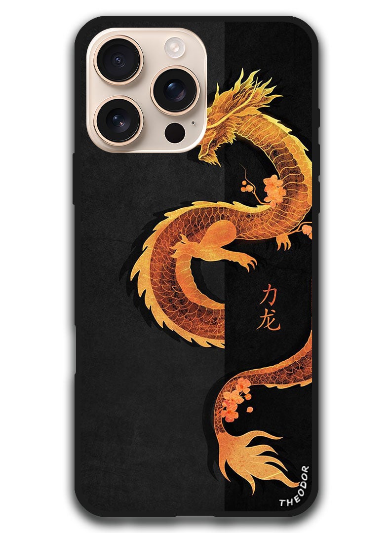Theodor Protective Case Anti Scratch Shock Proof Bumper Cover For iPhone 16 Pro Max (6.9)-inch Dragon Art - Image 1