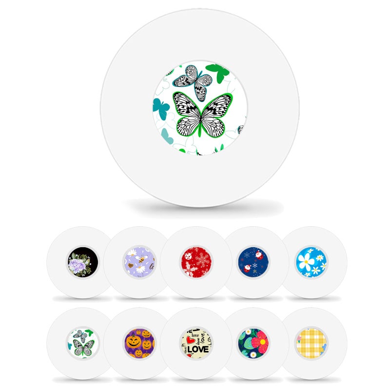 HONYOU HONYOU Libre 2 Plus Sensor Cover Lingo CGM Sensor Patches Waterproof Freestyle Sensor Pattern Stickers Hypoallergenic LatexFree 15 Days Long Stay Total 40Pack