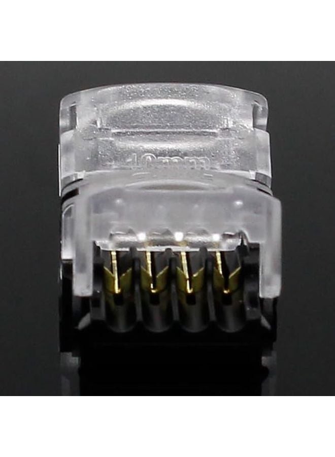 5PCS 4 Pin 5050 10mm RGB LED Strip Connector Non Waterproof IP20 For Tape Light - Image 1