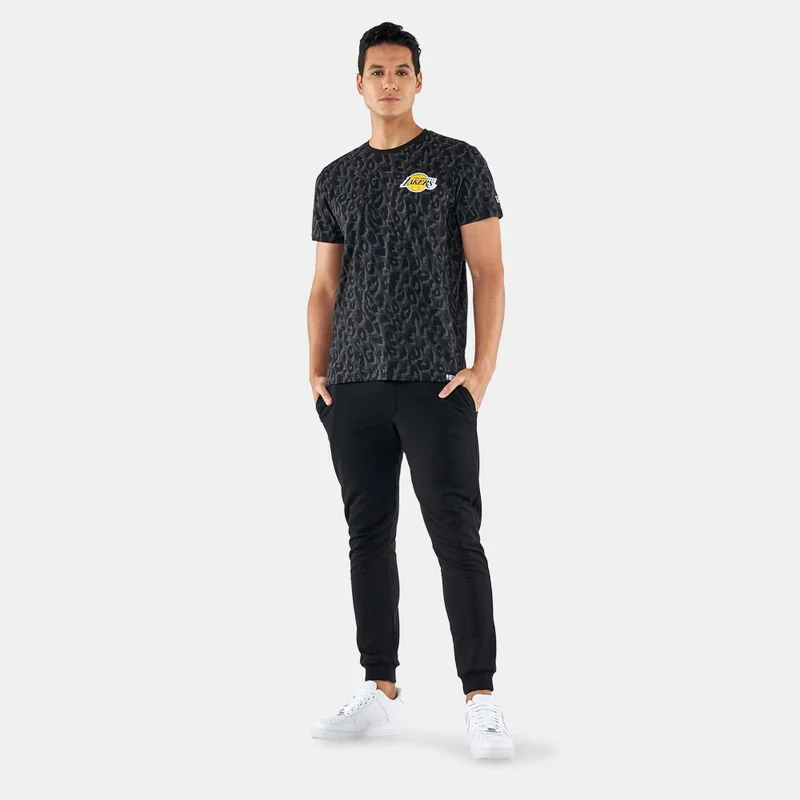 NEW ERA Men's NBA Los Angeles Lakers Seasonal All Over Print Graphite T-Shirt