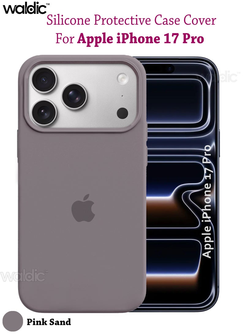 Waldic Apple iPhone 17 Pro Premium Case | Premium Silicone Case Cover Designed for Apple iPhone 17 Pro | Apple iPhone 17 Pro Case Camera and Drop Protection Thin Protective Back Cover Case for Apple iPhone 17 Pro - Pink Sand - Image 1