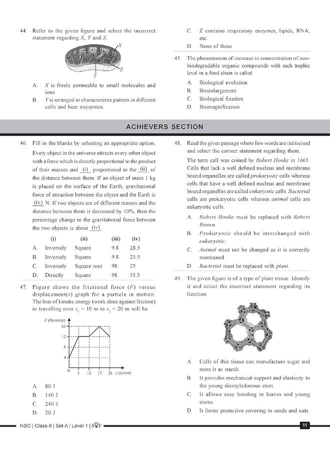 null - MTG Science (NSO) Olympiad Previous Years Papers with Mock Test Papers Class 9 - Sample OMR Sheet with Chapterwise Analysis | SOF Olympiad Books For 2023-24 Exam MTG Editorial Board - Image 1