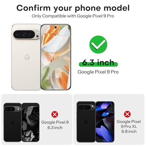 OMOTON 3+2 Pack for Google Pixel 9 Pro Screen Protector, 3 Pack Tempered Glass Screen Protector & 2 Pack Camera Lens Protector for Pixel 9 Pro 2024 6.3-inch, Case Friendly (Not for Pixel 9/9 Pro XL) - Image 2