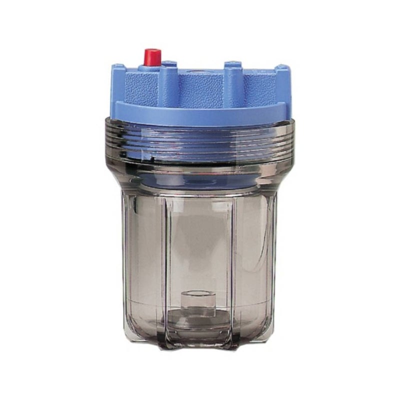 Pentair Pentek 158110 Traditional Slim Line Filter Housing 38 NPT 5 Under Sink Clear Water Filter Housing with Pressure Relief Button 5Inch Blue