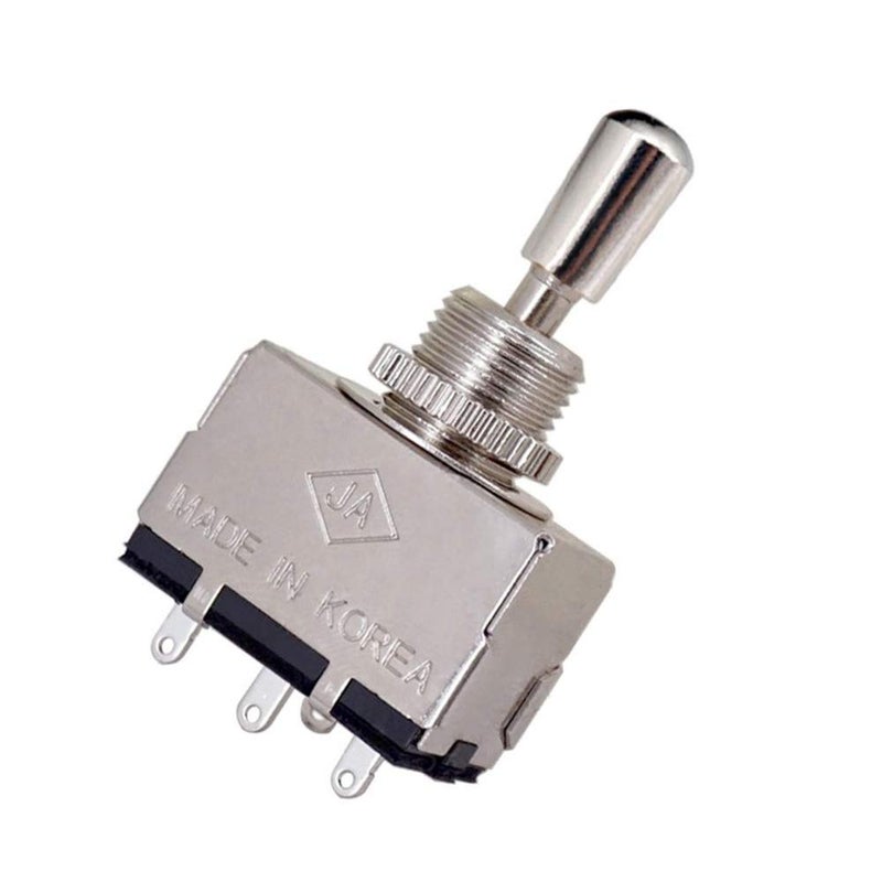 JD.Moon Metal Electric Guitar 3 Way Box Toggle Switch for Les Paul with Brass Tip (Chrome) - Image 1