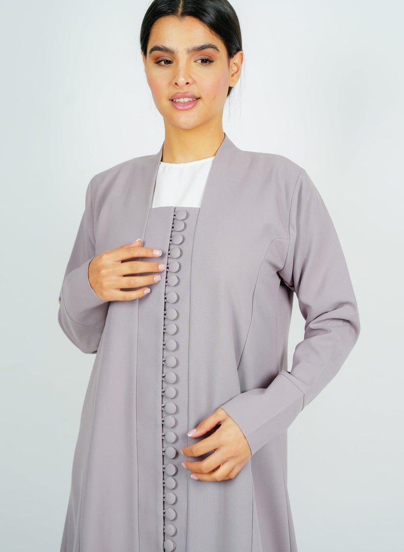 Rosette Abaya Stylish abaya with  button style - Image 2
