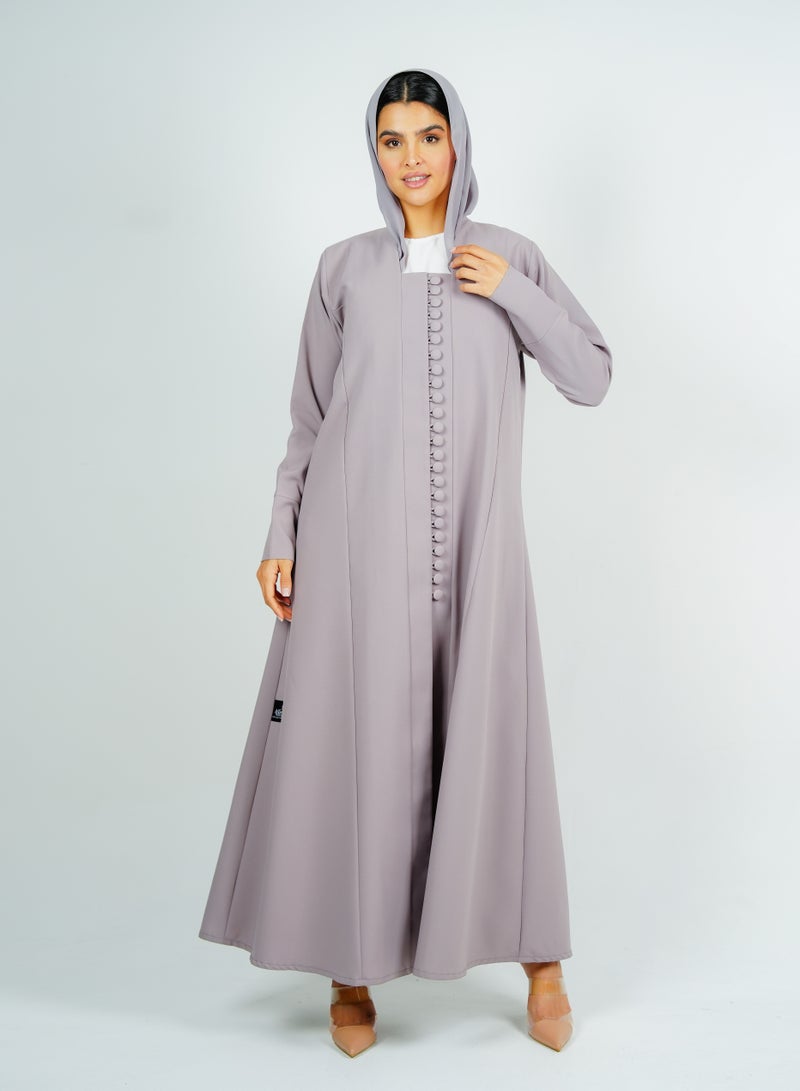 Rosette Abaya Stylish abaya with  button style - Image 1
