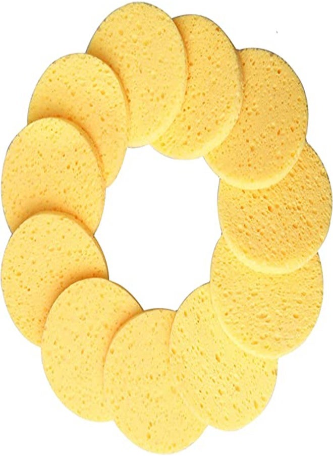 SYOSI - Facial Sponges - 50 Count Compressed Cellulose Face Cleansing and Exfoliating Sponges, Reusable Makeup Mask Remover, Round Face Cleaning Sponge Pads - Image 1