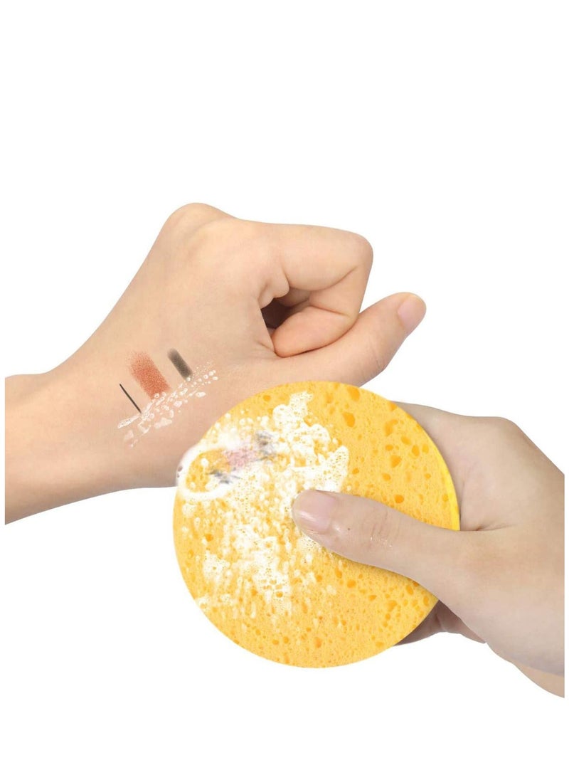 SYOSI - Facial Sponges - 50 Count Compressed Cellulose Face Cleansing and Exfoliating Sponges, Reusable Makeup Mask Remover, Round Face Cleaning Sponge Pads - Image 1