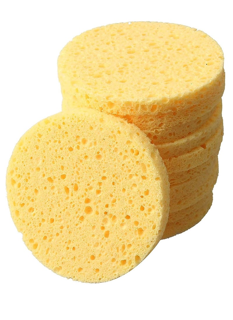 SYOSI - Facial Sponges - 50 Count Compressed Cellulose Face Cleansing and Exfoliating Sponges, Reusable Makeup Mask Remover, Round Face Cleaning Sponge Pads - Image 1