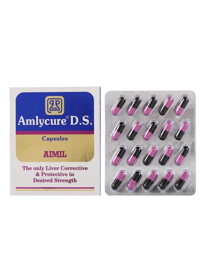 AIMIL Amlycure D.S. Capsules - 20 Capsules (Pack of 2) | Liver Health Protector - Natural Liver Herbal Tonic | Metabolism Booster - Image 4