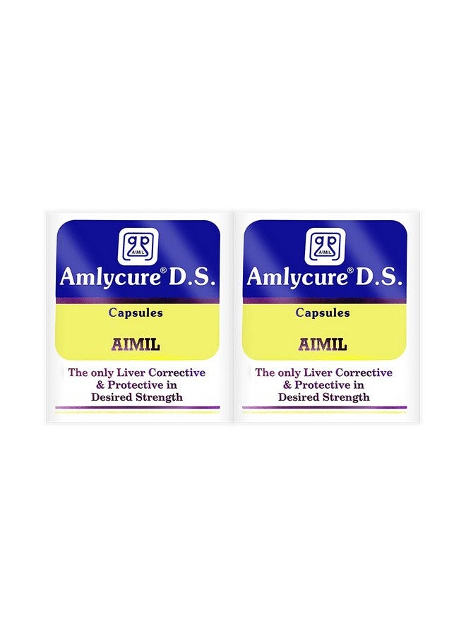 AIMIL Amlycure D.S. Capsules - 20 Capsules (Pack of 2) | Liver Health Protector - Natural Liver Herbal Tonic | Metabolism Booster - Image 1