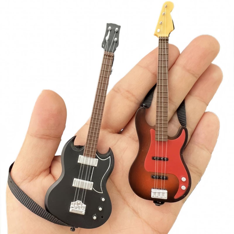Lynkaye Miniature Guitar Model with Detachable Strap - Decorative Plastic Model - 4 Color Options (Blue) - Image 3
