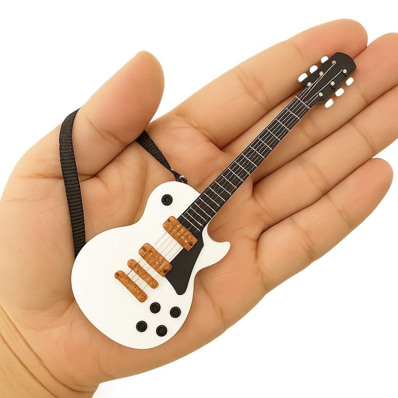 Lynkaye Miniature Guitar Model with Detachable Strap - Decorative Plastic Model - 4 Color Options (Blue) - Image 5