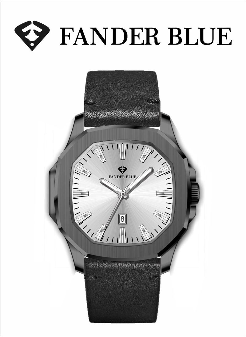FANDER BLUE Men's watch with a geometric design inspired by luxury 