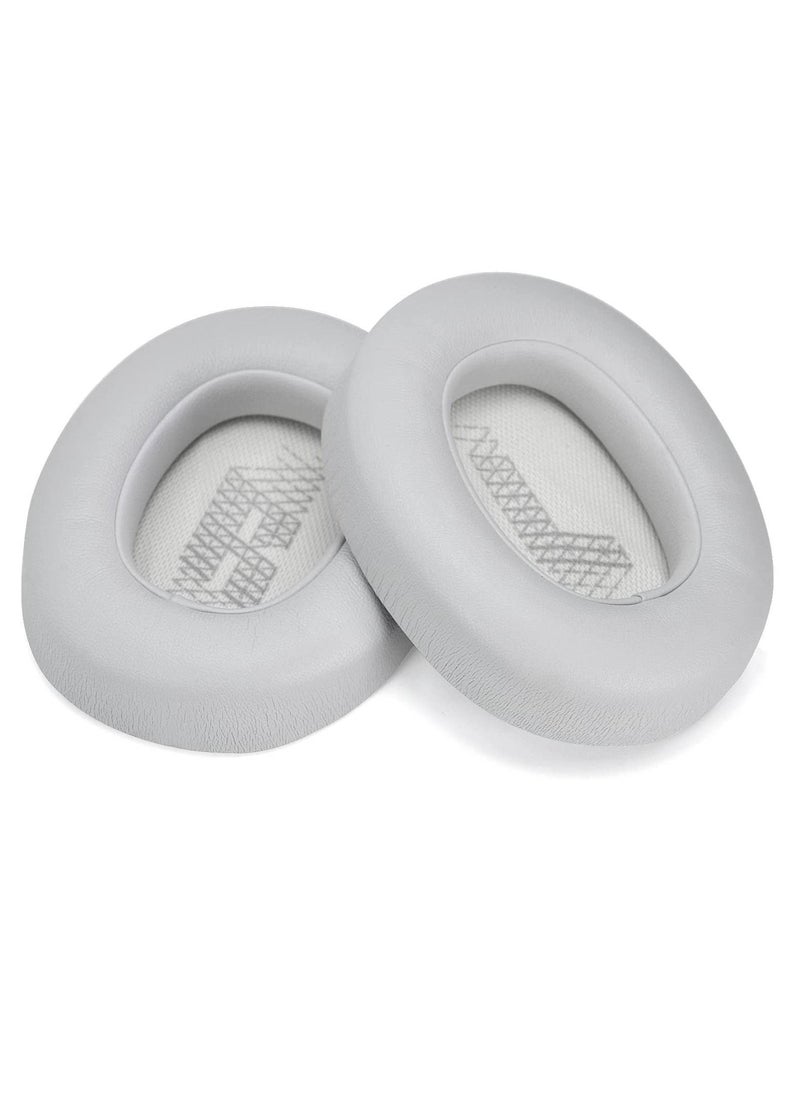 Captaintech - Live 650 BTNC E65BTNC Ear Cushion Memory Foam Ear Pads Replacement Compatible with JBL E65 E65BTNC / Duet NC/Live 650BTNC Live 660 BTNC Headphones (White) - Image 1