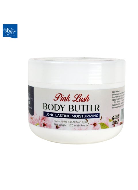 GC Beauty Care Body Butter – Pink Lush (170ml / 5.7oz) Long-Lasting Moisturizer for All Skin Types – Deep Cleansing & pH Balanced (5,5–6,5)