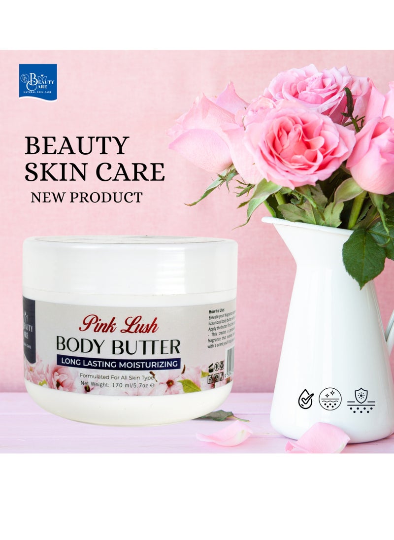 GC Beauty Care GC Beauty Care Body Butter – Pink Lush (170ml / 5.7oz) Long-Lasting Moisturizer for All Skin Types – Deep Cleansing & pH Balanced (5,5–6,5)  - Image 3