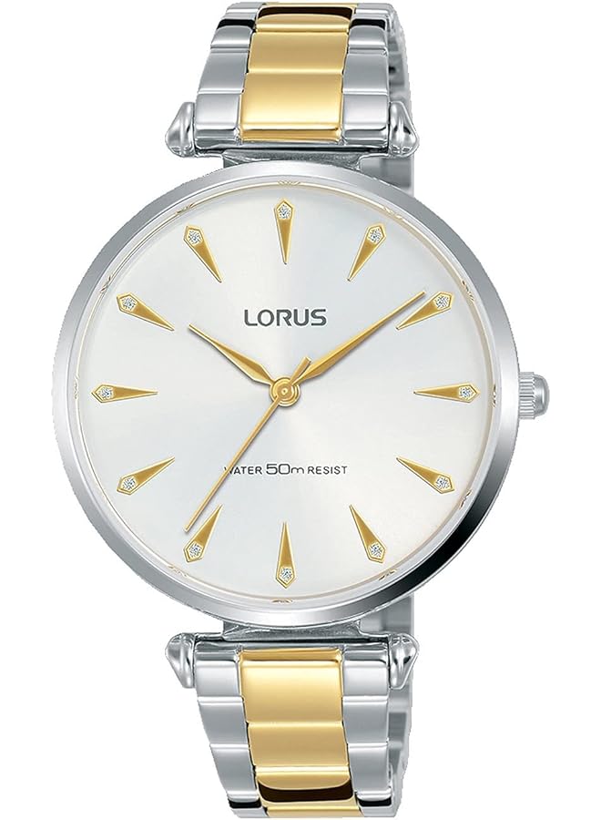 لوراس ساعة كوارتز تناظرية للنساء مع سوار من الفولاذ المقاوم للصدأ Rg241Px9 - Image 1