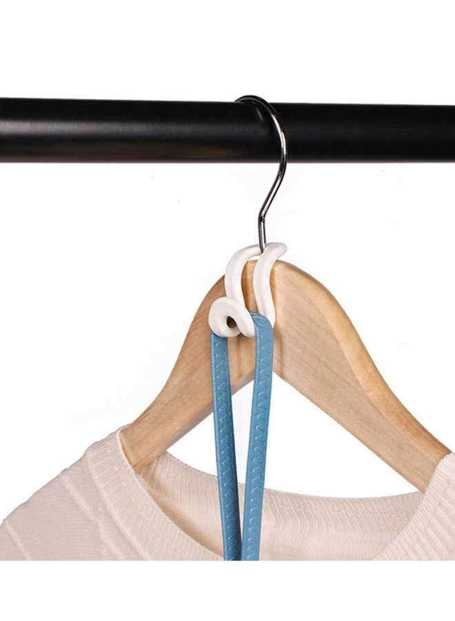Clothes Hanger Connector Hooks, 60 PCS Outfit Hangers, Hanger Extender Clips, Cascading Hanger Hooks, Velvet Huggable Hangers Accessory, Heavy Duty Space Saving for Closet  - Image 2