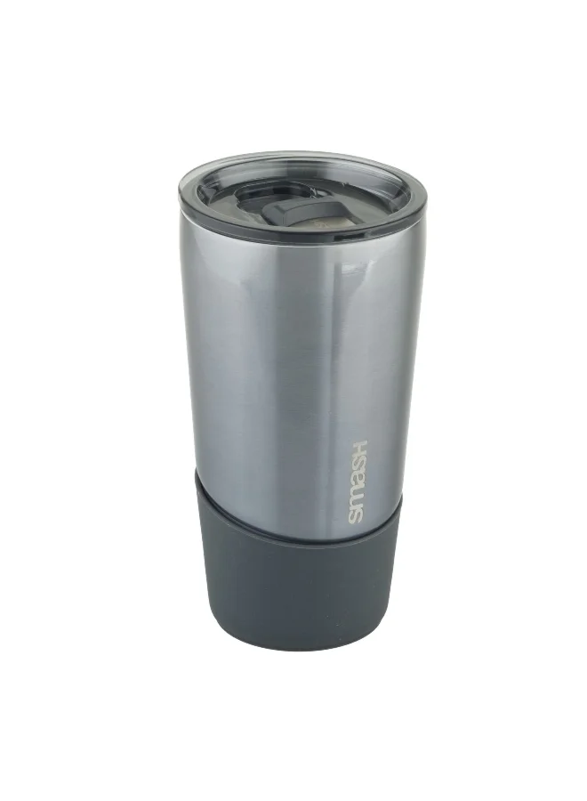 smash Luxe Stainless Steel Ceramic Lined Barista Cup Grey and Black 355ml 5602
