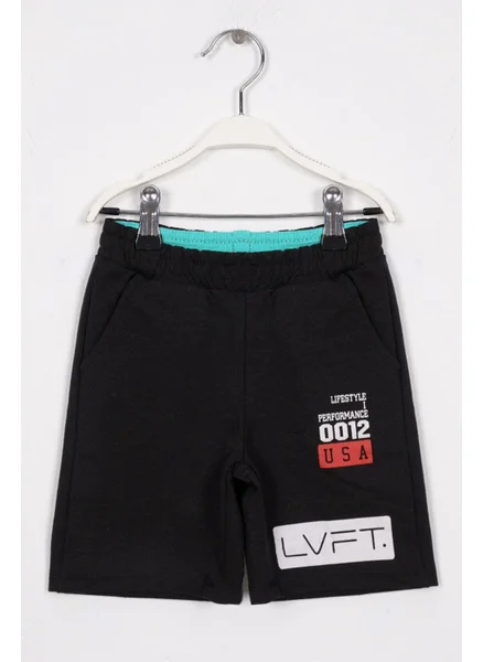زيبكيدز USA Printed Black Color Boy's Capri