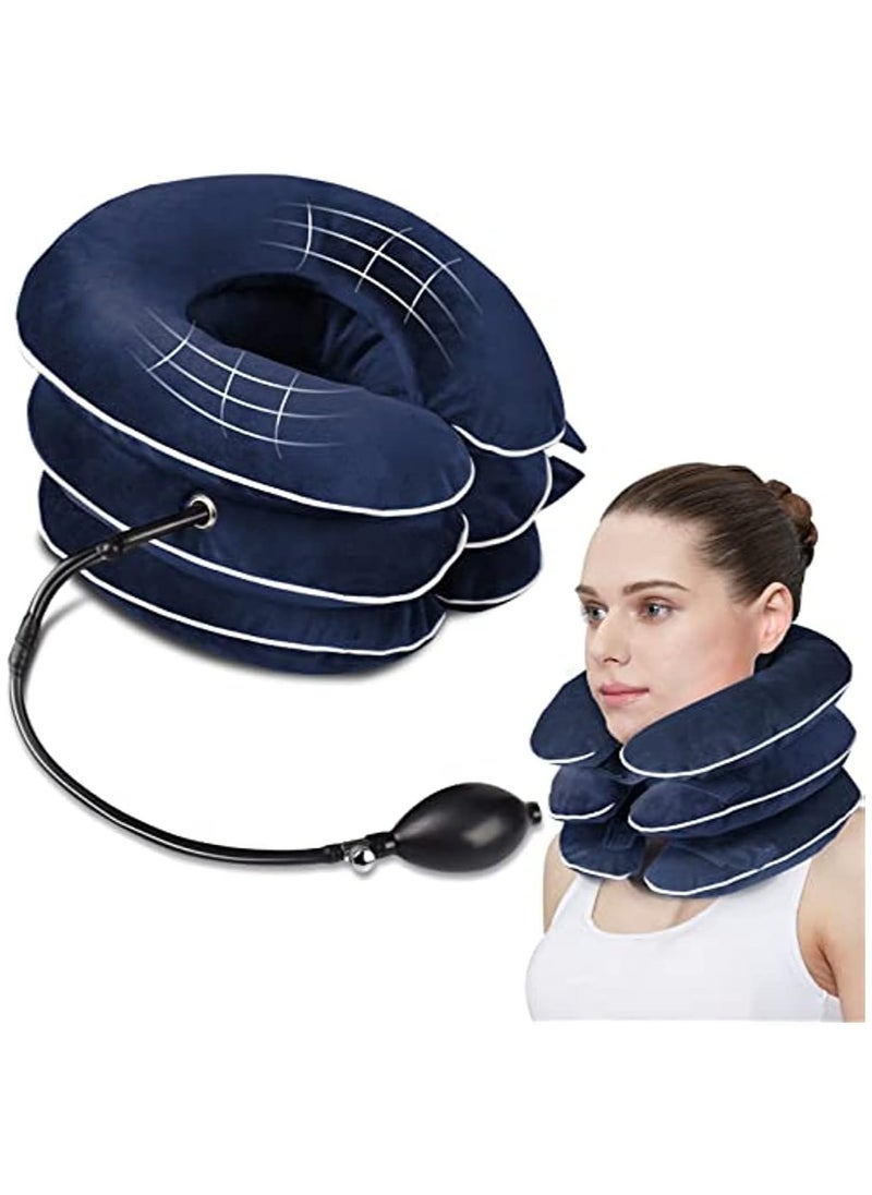General Neck Stretcher for Neck Pain Relief and Spinal Pressure, Portable Neck Traction Device, Home Inflatable Adjustable Size Neck Brace  - Image 1