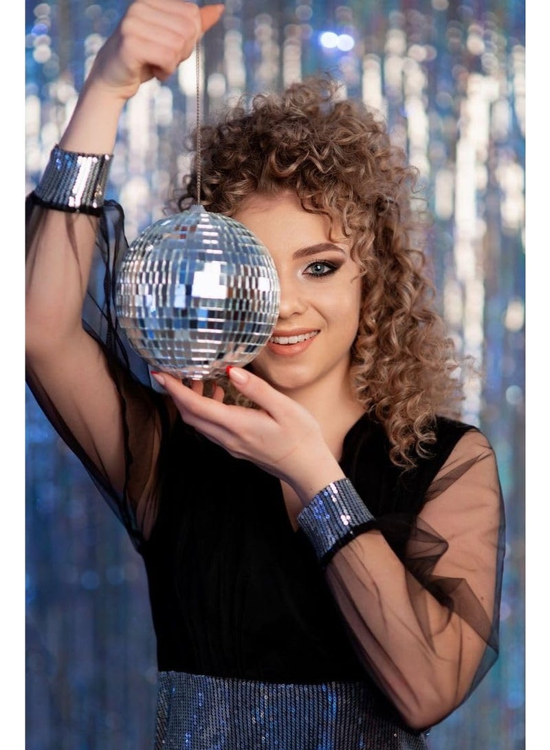 Mado Gallery Disco Ball, Mirror Ball, Ornament Ball 15 CM / 6 INCHES (1 Piece), Decoration for Hanging, Home Parties & DJ Dance Clubs Stage, Lighting & New Year celebrations - Image 2