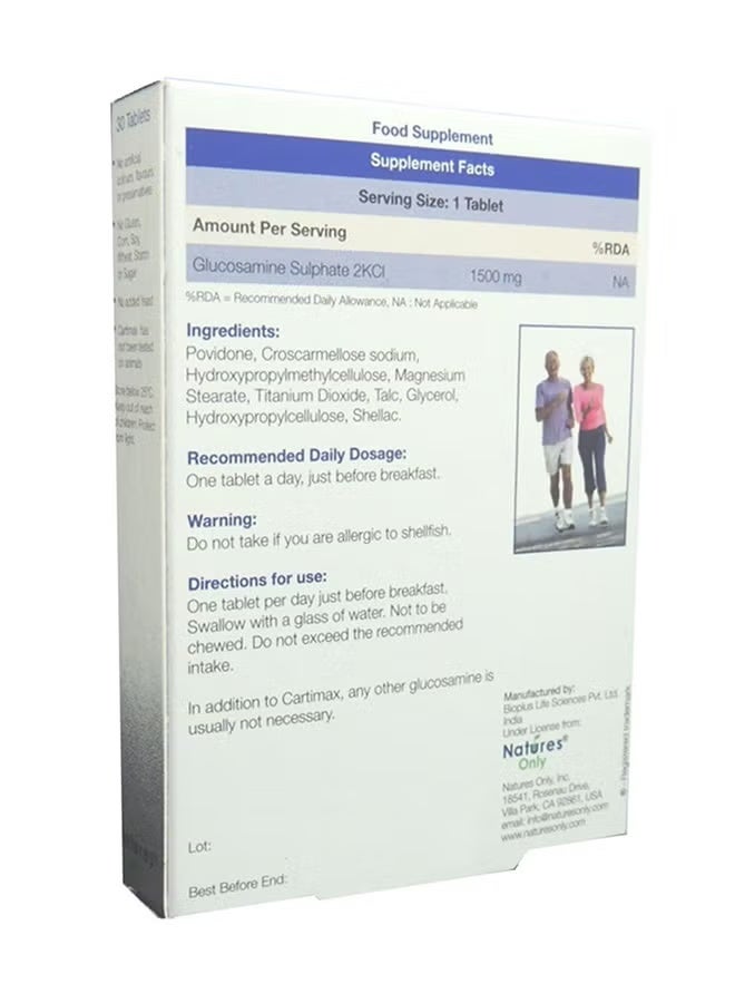 Natures only Cartimax Joint Mobility Tablet 30`S - Image 2