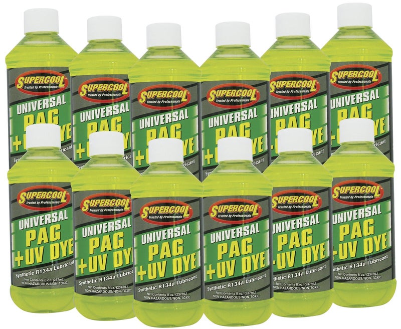 TSI Supercool 2788012CP Universal Synthetic PAG Oil with UV Dye 8 oz 12 Pack