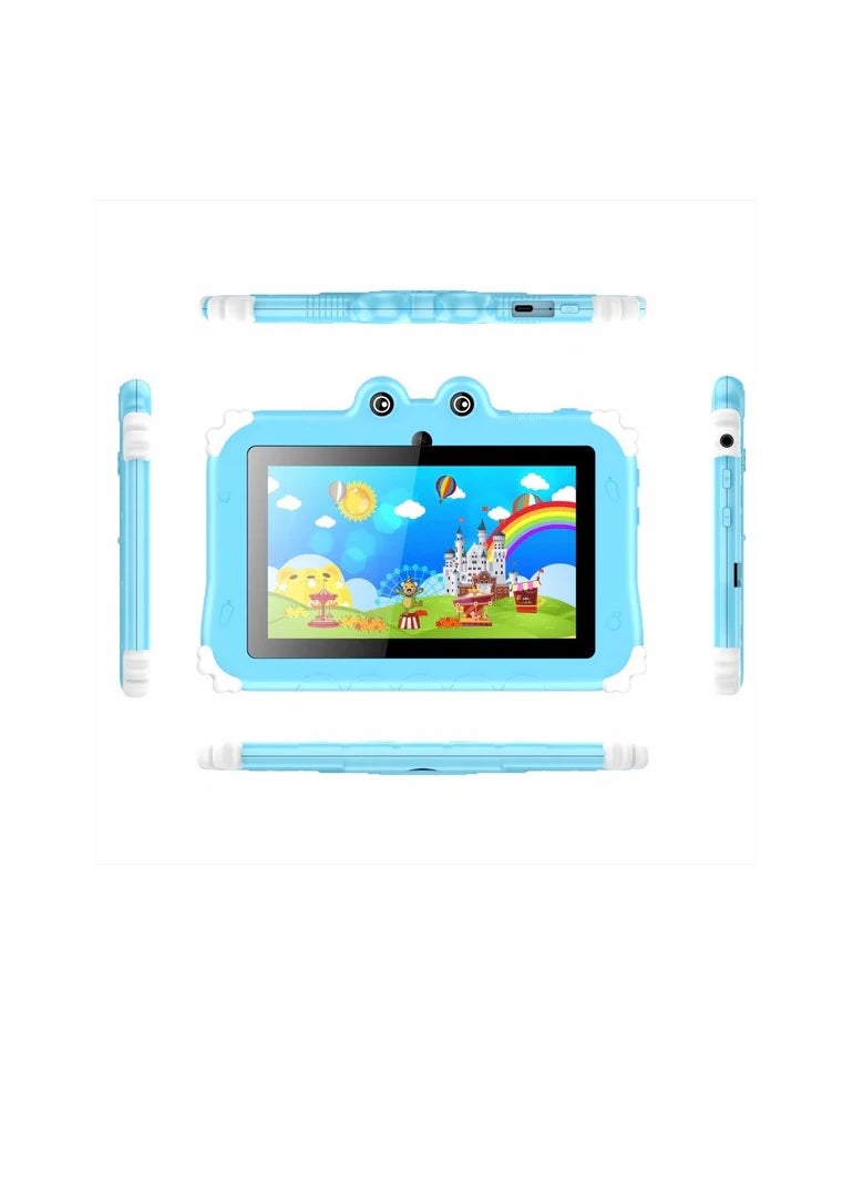 Oteeto Oteeto TAB 6 Kids Tablet 4GB RAM + 128GB ROM 7 Inch IPS LCD / Quad-Core 1.3 GHz Processor/2MP Front + 5MP Rear Camera / 3500mAh Battery / Wifi / Android 13 /Includes Tablet PC, Charger, Micro Cable, Screen protector, User manual, Bracelet & touch pen  - Image 1