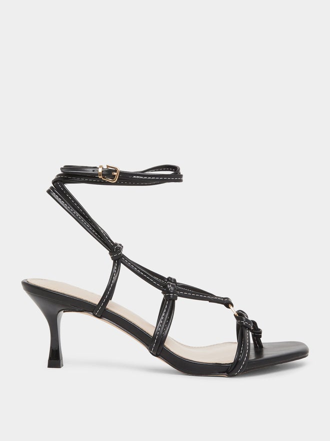 RAID Danika Knot Tie-Up Sandals with Ring Detail - Image 1