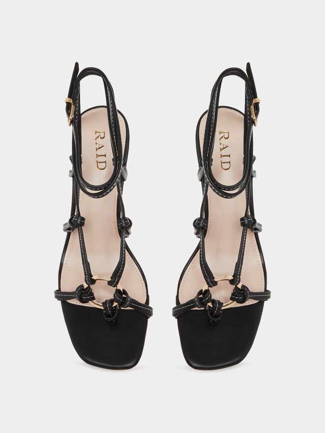 RAID Danika Knot Tie-Up Sandals with Ring Detail - Image 5